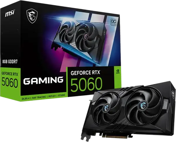 Відеокарта MSI GeForce RTX 5060 Gaming OC 8GB GDDR7 DLSS4 (5060 8G GAMING OC)