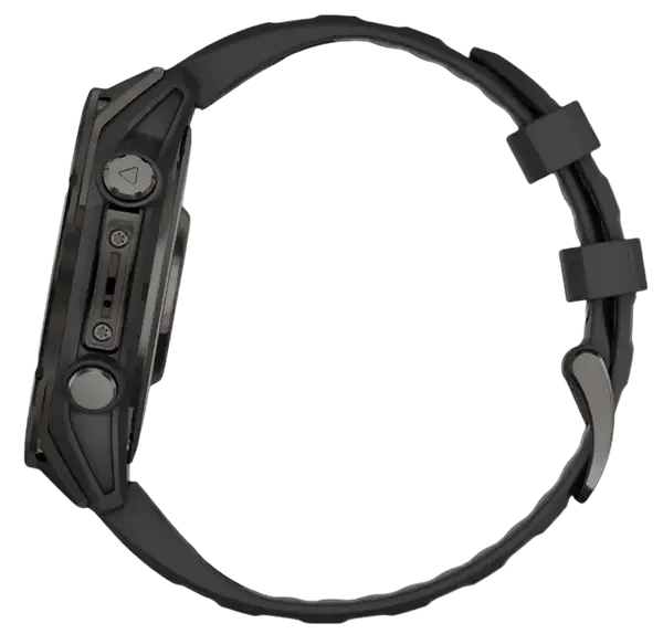 Спортивний годинник Garmin Fenix 8 51mm Solar Sapphire Carbon Gray DLC Titanium w. Black/Pebble Gray S. Band (010-02907-10/11)