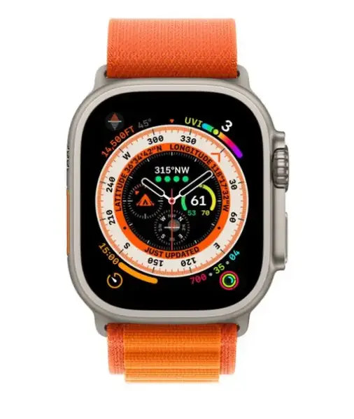 Смарт-годинник Apple Watch Ultra Titanium/Orange Alpine Loop L LTE (MQFM3)