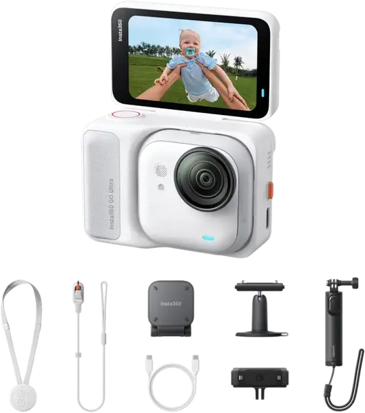 Екшн-камера Insta360 GO Ultra Creator Bundle (Arctic White) (CINSABEA(GOUltra05) / 6977644765234)