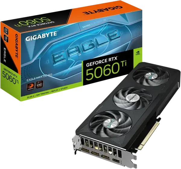 Відеокарта Gigabyte GeForce RTX 5060 Ti Eagle Max OC 16GB GDDR7 DLSS4 (GV-N506TEAGLEMAX OC-16GD)