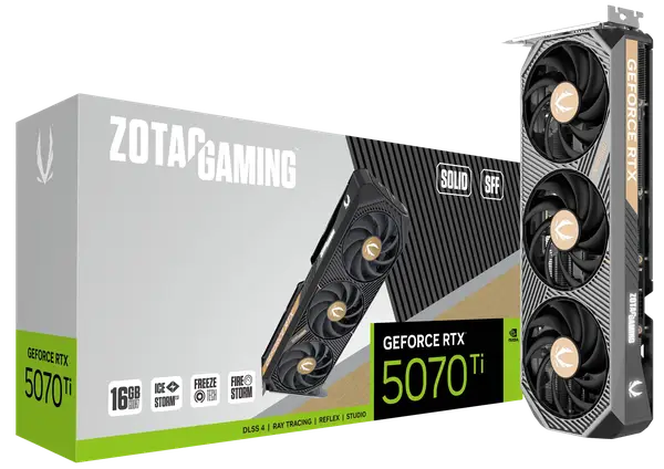 Відеокарта Zotac GeForce RTX 5070 Ti Solid SFF 16GB GDDR7 DLSS4 (ZT-B50710D3-10P)
