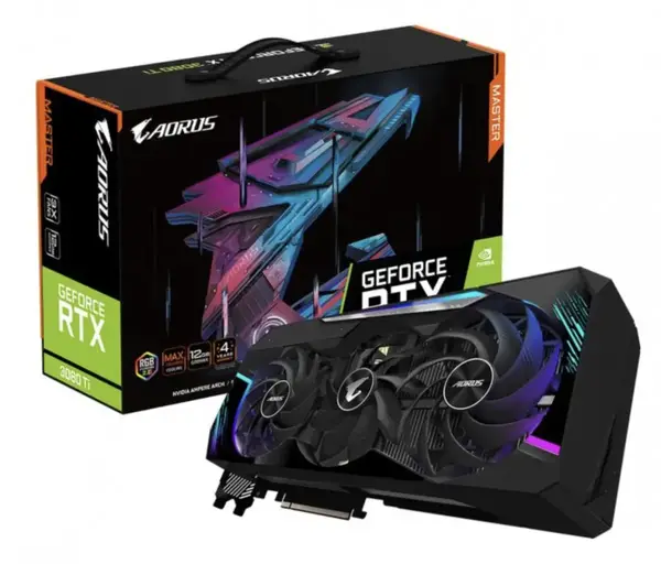Відеокарта GIGABYTE AORUS GeForce RTX 3080 Ti MASTER 12G (GV-N308TAORUS M-12GD)