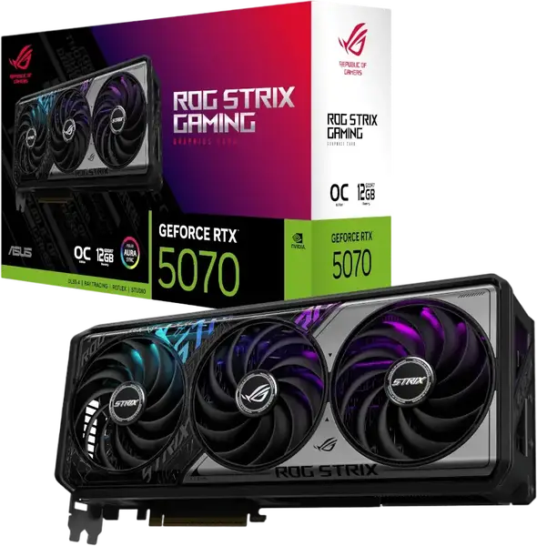 Відеокарта ASUS GeForce RTX 5070 ROG Strix OC 12GB GDDR7 DLSS4 (ROG-STRIX-RTX5070-O12G-GAMING)