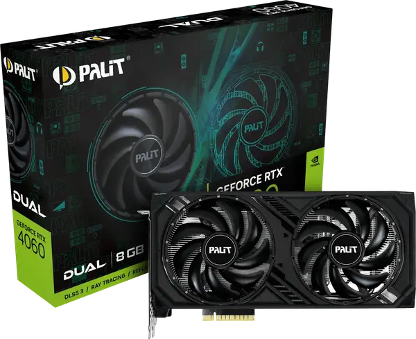 Відеокарта Palit GeForce RTX 4060 Dual (NE64060019P1-1070D)