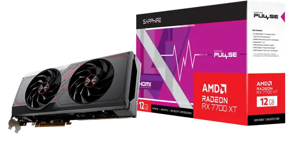 Відеокарта Sapphire AMD Radeon RX 7700 XT 12GB PULSE (11335-04)