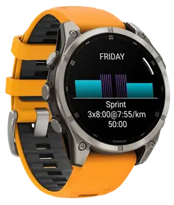 Спортивний годинник Garmin Fenix 8 51mm AMOLED Sapphire Titanium w. Spark Orange/Graphite Silicone Band (010-02905-10/11) Спортивний годинник Garmin Fenix 8 51mm AMOLED Sapphire Titanium w. Spark Orange/Graphite Silicone Band (010-02905-10/11)