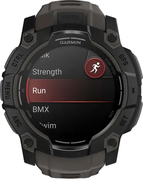 Смарт-годинник Garmin Instinct 3 50mm AMOLED Black with Charcoal Band (010-03020-00)