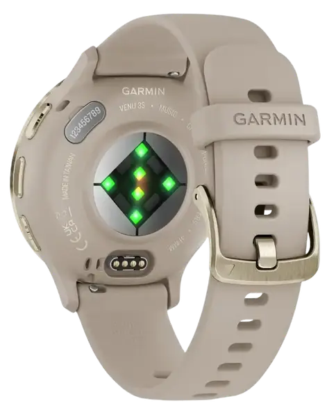 Смарт-годинник Garmin Venu 3S Soft Gold S. Steel Bezel w. French Gray Case and S. Band (010-02785-02)