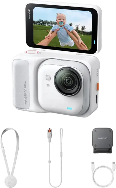 Екшн-камера Insta360 GO Ultra Standard Bundle (Arctic White) (CINSABEA(GOUltra01) / 6977644761342)