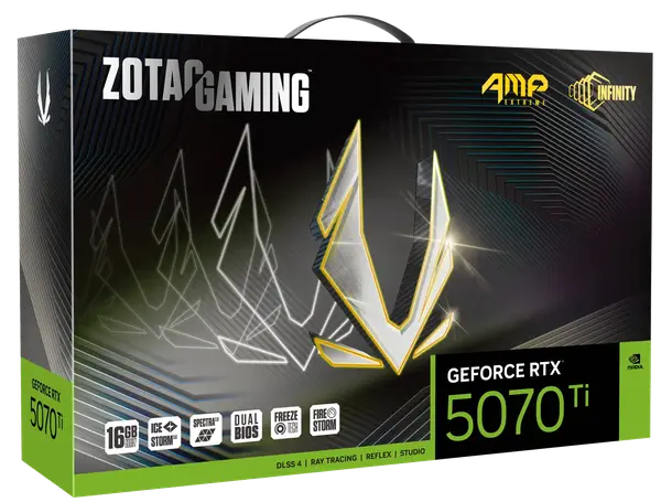 Відеокарта Zotac GeForce RTX 5070 Ti AMP Extreme Infinity 16GB GDDR7 DLSS4 (ZT-B50710B-10P)