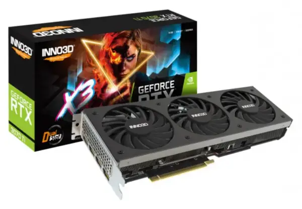 Відеокарта INNO3D GEFORCE RTX 3070 TI X3 (N307T3-086X-1820VA45)