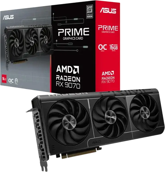 Відеокарта ASUS Radeon RX 9070 Prime OC 16GB GDDR6 (PRIME-RX9070-O16G)