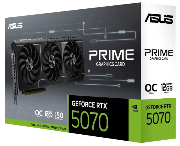 Відеокарта ASUS GeForce RTX 5070 Prime OC 12GB GDDR7 DLSS4 (PRIME-RTX5070-O12G)