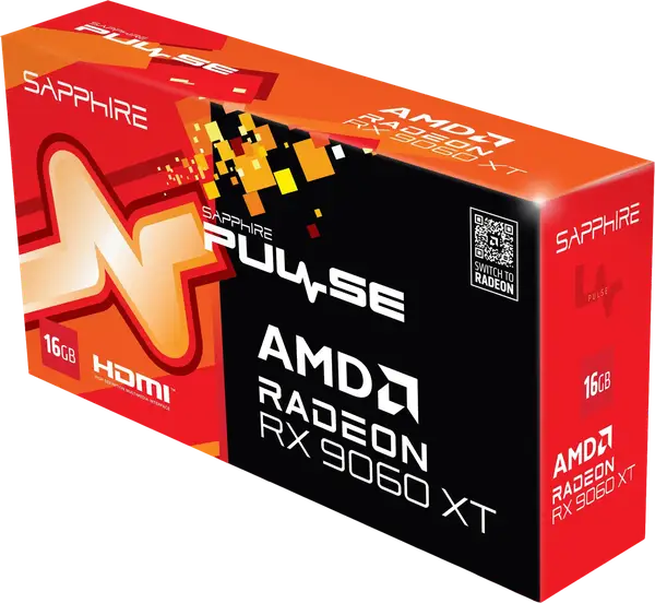Відеокарта Sapphire Radeon RX 9060 XT Pulse OC 16GB GDDR6 (11350-03-20G)