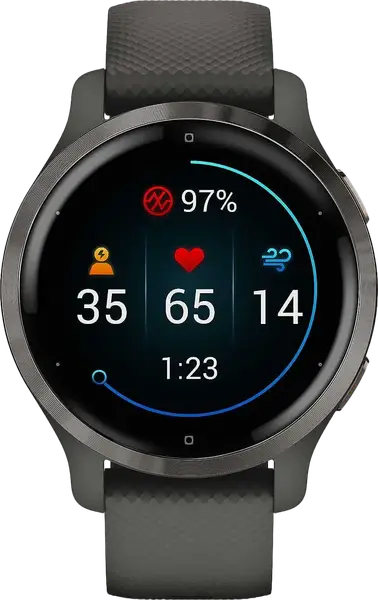 Смарт-часы Garmin Venu 2S Slate Bezel with Graphite Case and Silicone Band (010-02429-10)