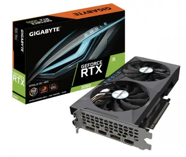 Відеокарта GIGABYTE GeForce RTX 3060 EAGLE OC 12G rev. 2.0 (GV-N3060EAGLE OC-12GD rev.2.0)