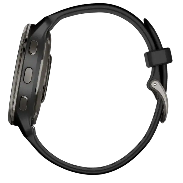 Смарт-часы Garmin Venu 2 Plus Slate Stainless Steel Bezel with Black Case and Silicone Band (010-02496-11)