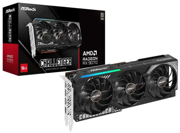 Відеокарта ASRock Radeon RX 9070 Challenger 16GB (RX9070 CL 16G)