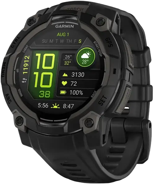 Смарт-годинник Garmin Instinct 3 45mm AMOLED Black with Black Band (010-02936-00)