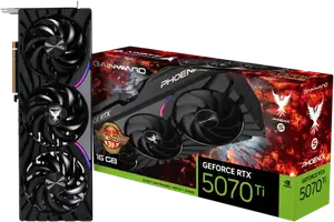 Відеокарта Gainward GeForce RTX 5070 Ti Phoenix-S GS 16GB GDDR7 (NE7507TS19T2-GB2031K)