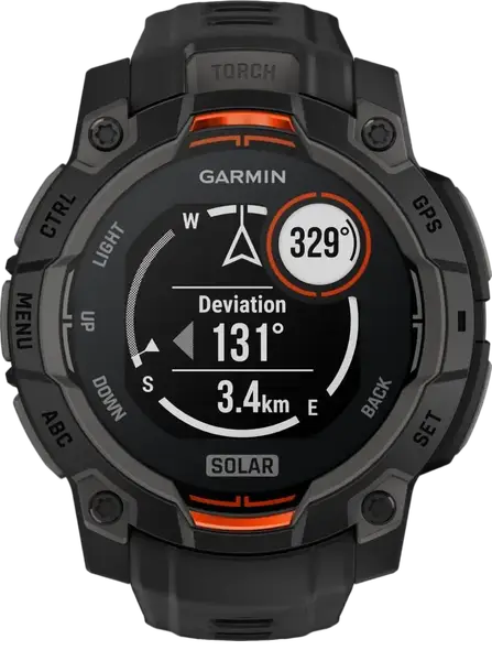 Смарт-годинник Garmin Instinct 3 45mm Solar Black with Black Band (010-02934-00)