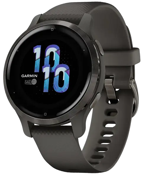 Смарт-часы Garmin Venu 2S Slate Bezel with Graphite Case and Silicone Band (010-02429-10)