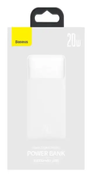 Зовнішній акумулятор (Power Bank) Baseus Bipow Digital Display 20W 10000mAh white (PPDML-L02)