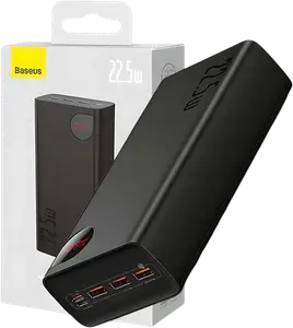 Зовнішній акумулятор (павербанк) Baseus Adaman Digital Display 40000mAh 22.5W Black (PPAD020101)