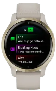 Смарт-годинник Garmin Venu 2S Light Gold Stainless Steel Bezel with Light Sand Case and Silicone Band (010-02429-01/11)