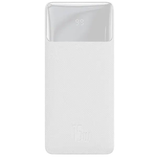 Зовнішній акумулятор (Power Bank) Baseus Bipow Digital Display Powerbank 15W 20000mAh White (PPDML-J02)