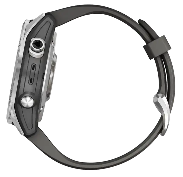 Смарт-годинник Garmin Fenix 7S Silver with Graphite Band (010-02539-00/01)