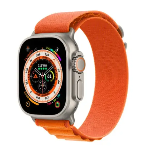 Смарт-годинник Apple Watch Ultra Titanium/Orange Alpine Loop L LTE (MQFM3)