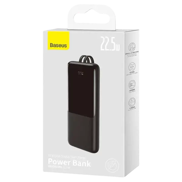 Зовнішній акумулятор (Power Bank) Baseus Elf Digital Display 10000mAh 22.5W Black (PPJL010001)