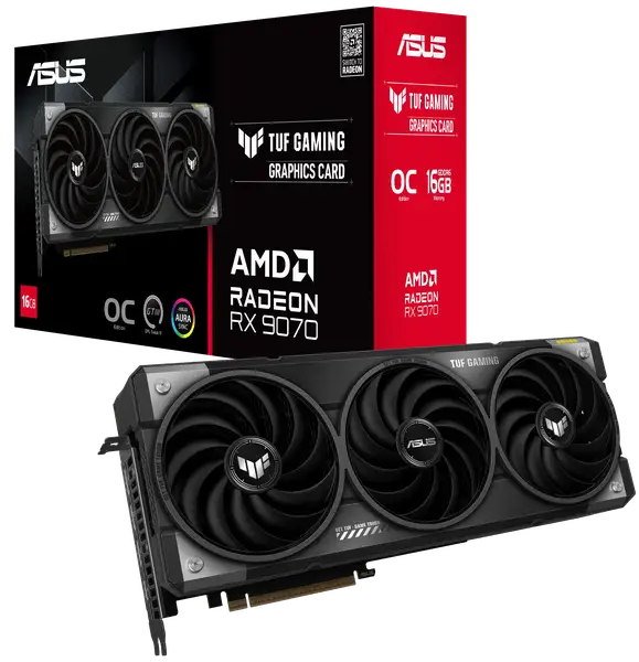 Відеокарта ASUS Radeon RX 9070 TUF Gaming OC 16GB GDDR6 (TUF-RX9070-O16G-GAMING)
