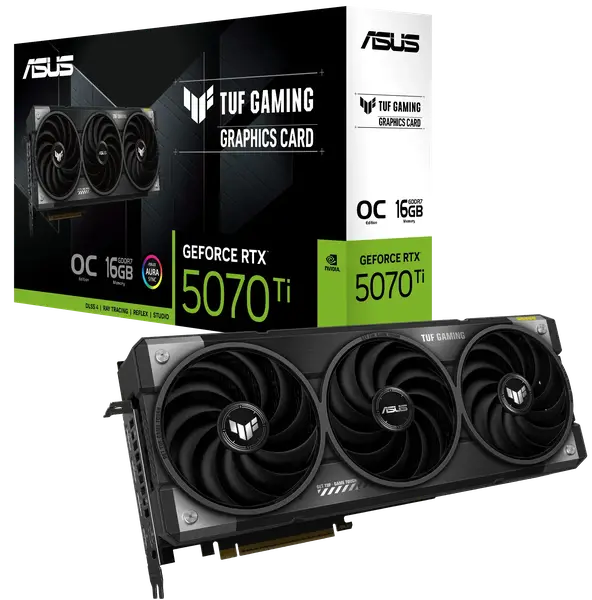 Відеокарта ASUS GeForce RTX 5070 Ti TUF Gaming OC 16GB GDDR7 DLSS4 (TUF-RTX5070TI-O16G-GAMING)
