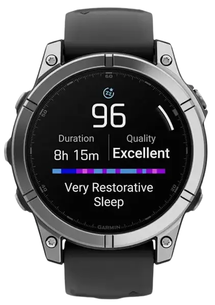 Спортивний годинник Garmin Fenix E 47mm AMOLED Stainless Steel with Black Silicone Band (010-03025-02/00)