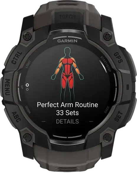 Смарт-годинник Garmin Instinct 3 50mm AMOLED Black with Charcoal Band (010-03020-00)