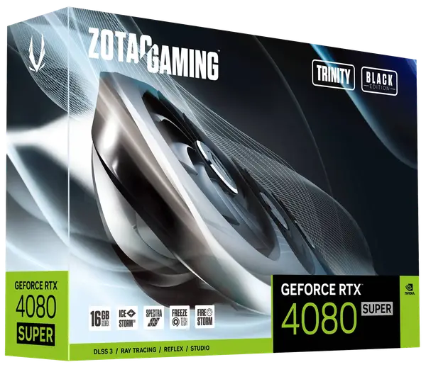 Відеокарта Zotac GeForce RTX 4080 SUPER Trinity Black Edition 16GB GDDR6X (ZT-D40820D-10P)