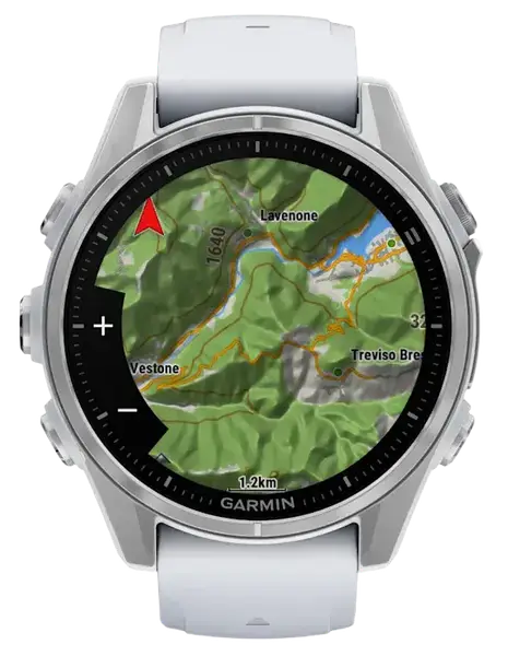 Спортивные часы Garmin Fenix 8 43mm AMOLED Silver with Whitestone Silicone Band (010-02903-00)