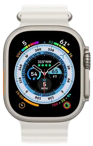 Смарт-годинник Apple Watch Ultra GPS + Cellular 49mm Titanium Case with White Ocean Band (MNH83/MNHF3) Смарт-годинник Apple Watch Ultra GPS + Cellular 49mm Titanium Case with White Ocean Band (MNH83/MNHF3)