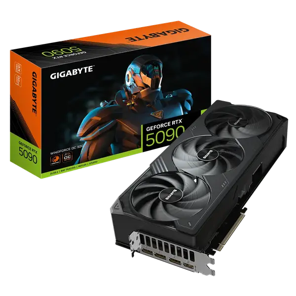 Відеокарта Gigabyte GeForce RTX 5090 Windforce OC 32 ГБ GDDR7 DLSS4 (GV-N5090WF3OC-32GD)