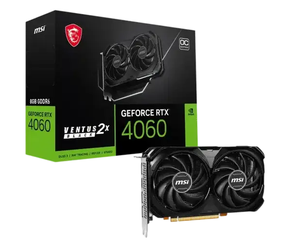 Видеокарта MSI GeForce RTX 4060 VENTUS 2X BLACK 8G OC