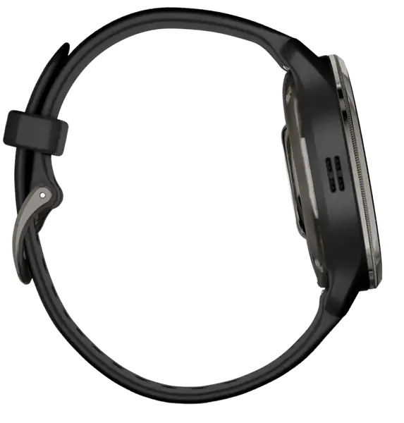 Смарт-часы Garmin Venu 2 Plus Slate Stainless Steel Bezel with Black Case and Silicone Band (010-02496-11)