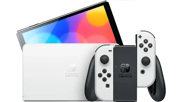 Портативна ігрова приставка Nintendo Switch OLED with White Joy-Con