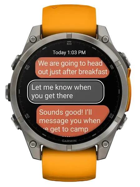 Спортивний годинник Garmin Fenix 8 51mm AMOLED Sapphire Titanium w. Spark Orange/Graphite Silicone Band (010-02905-10/11)