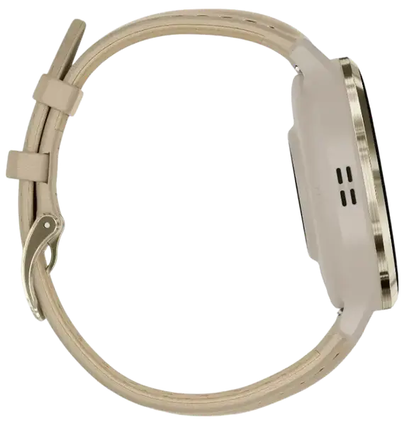 Смарт-годинник Garmin Venu 3S Soft Gold S. Steel Bezel w. French Gray Case and Leather Band (010-02785-55)
