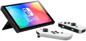 Портативна ігрова приставка Nintendo Switch OLED with White Joy-Con