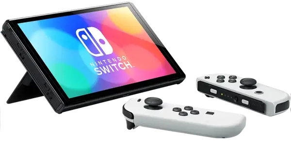 Портативна ігрова приставка Nintendo Switch OLED with White Joy-Con
