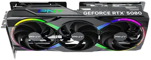 Відеокарта PNY GeForce RTX 5080 ARGB OC 16 ГБ GDDR7 DLSS4 (VCG508016TFXXPB1-O)